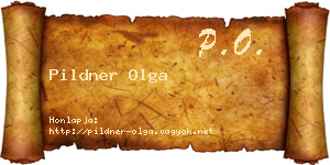Pildner Olga névjegykártya
